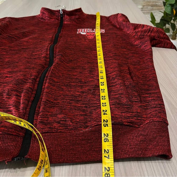 Chicago Bulls Official NBA Full Zip-Up Track Jacket Red Black Size XL - Picture 6 of 8